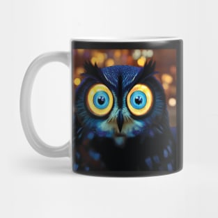 Beautiful Blue Owl with huge eyes Mug